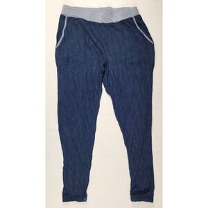 Barefoot Dreams Malibu Crinkle Jersey Lounge Pants Blue Women’s Small